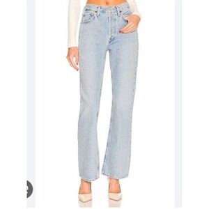 Frame Denim The Low Boot In Blue Baines Destruct Light Wash